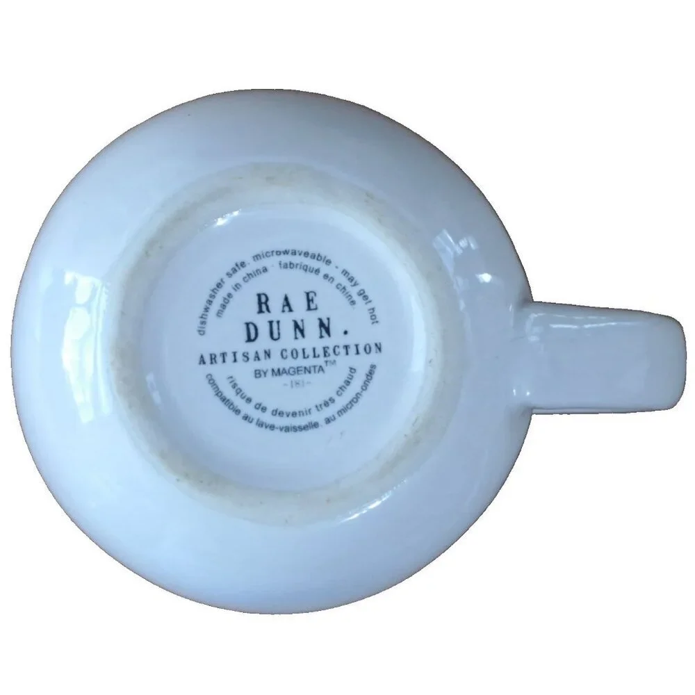 Rae Dunn Artisan Collections White Ceramic CREAM Creamer Pitcher Farmhouse